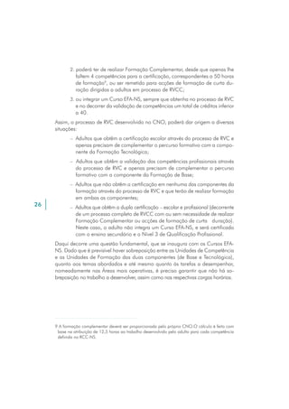 Efa Nivel Secundario - Orientação para a Acção