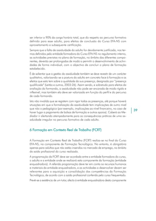 Efa Nivel Secundario - Orientação para a Acção