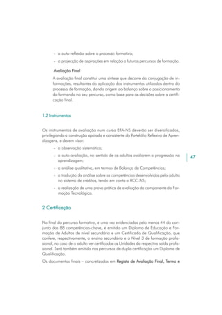 Efa Nivel Secundario - Orientação para a Acção