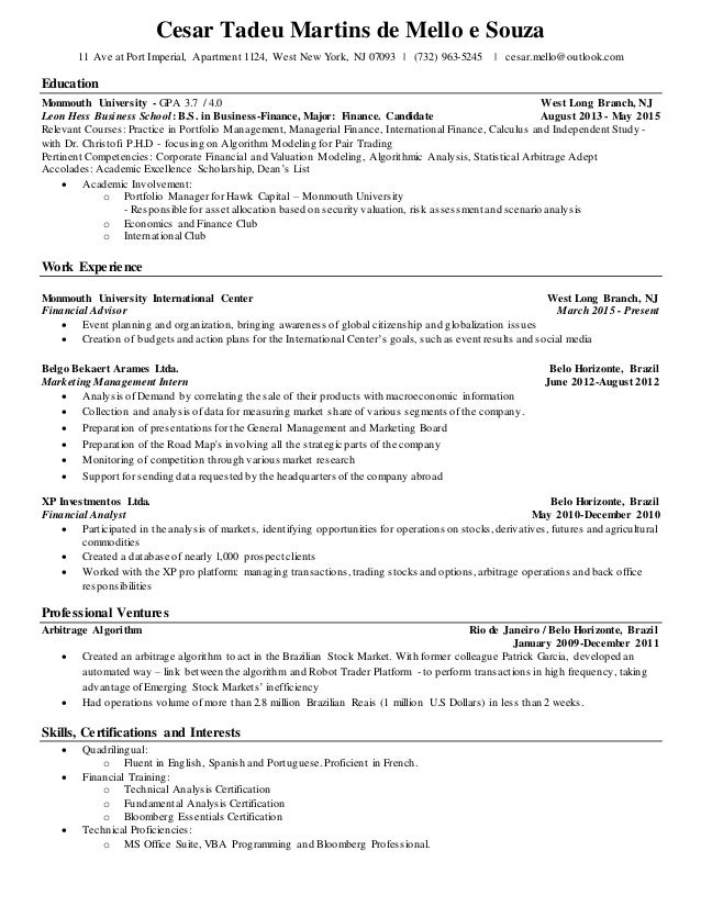 cesar mello s resume