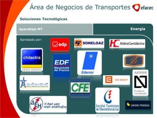Área de Negocios de Transportes
Soluciones Tecnológicas

Aparellaje MT                          Energía


Aprobado por:
 