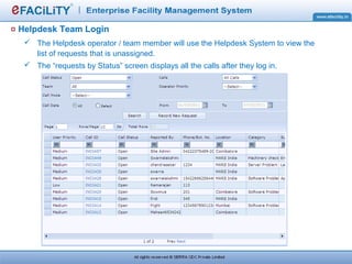 eFACiLiTY Helpdesk and Knowledge Base System | PPT