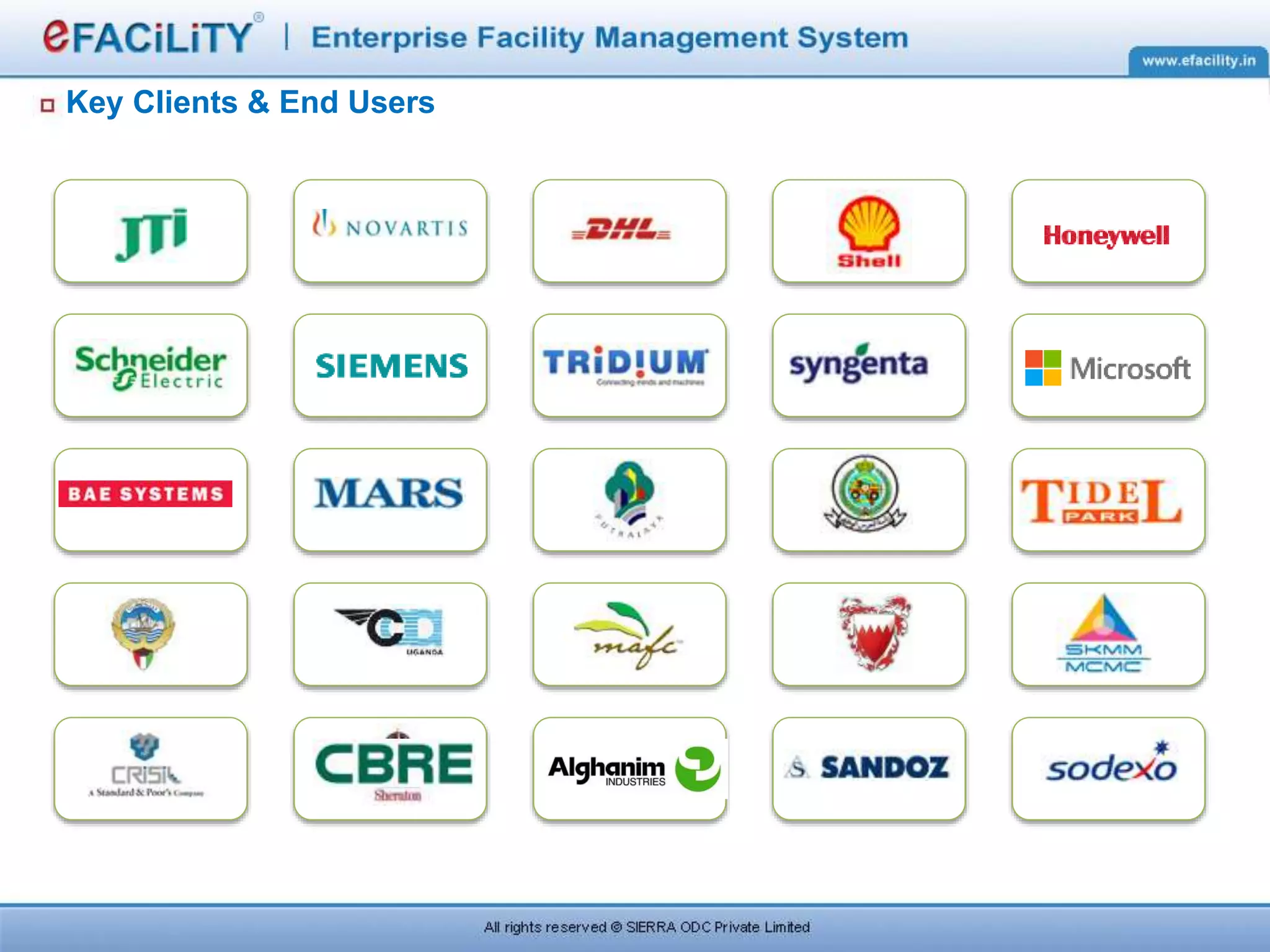 Key Clients & End Users
 