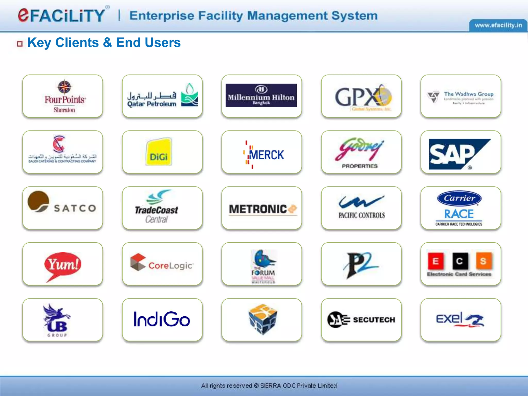 Key Clients & End Users
 