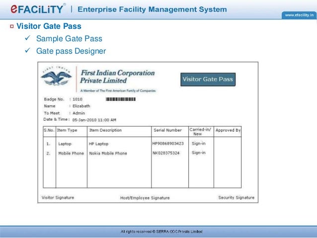 efacility visitor management system 31 638