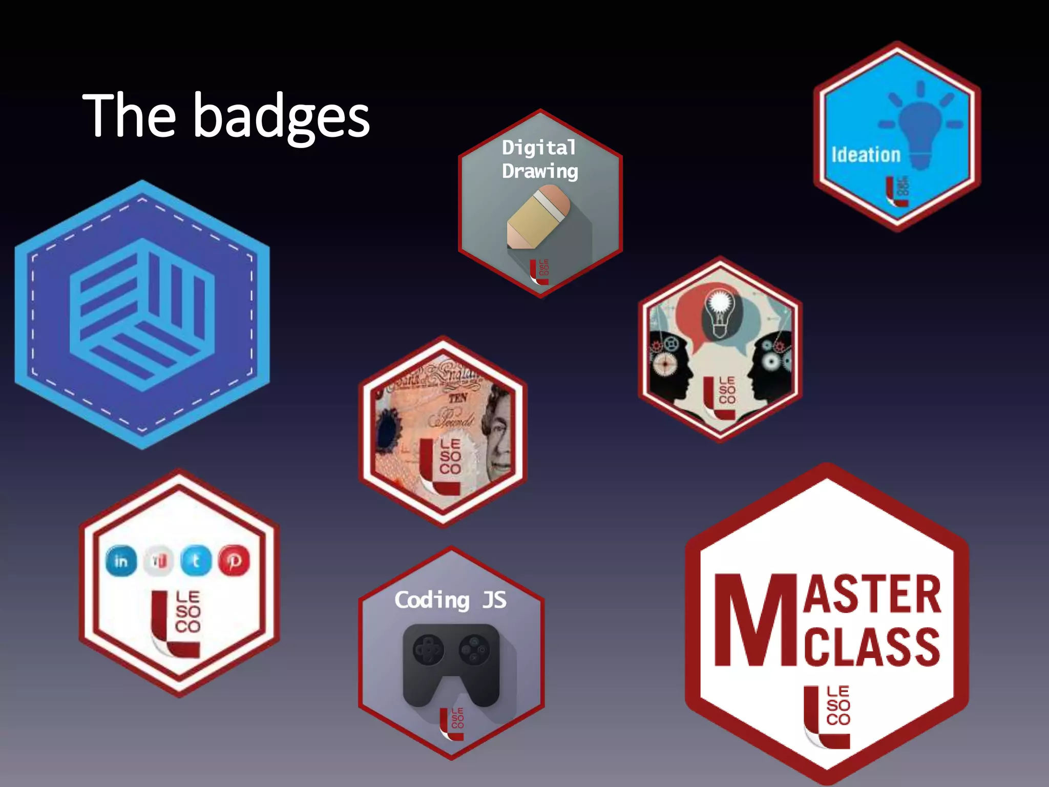 The badges
 