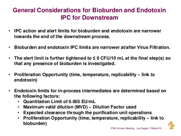 Alert Action and Specification Limits for Bioburden and Endotoxin - S…