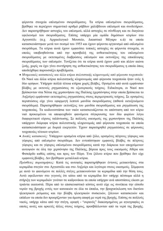 θέξνληα ζηνηρεία νπιηζκέλνπ ζθπξνδέκαηνο. Σα θηίξηα νπιηζκέλνπ ζθπξνδέκαηνο,
βξέζεθε λα πεξηέρνπλ ζεκαληηθφ αξηζκφ ξάβδσλ ραιχβδηλνπ νπιηζκνχ θαη ζπλδεηήξσλ.
Γελ παξαηεξήζεθαλ αζηνρίεο ηνπ νπιηζκνχ, αιιά αζηνρίεο ζε ζχλζιηςε θαη ζε δηαγψλην
εθειθπζκφ ηνπ ζθπξνδέκαηνο. Δπίζεο ππάξρεη κία νκάδα δεκφζησλ θηηξίσλ ζην
Αξγνζηφιη (π.ρ. Αξραηνινγηθφ Μνπζείν, Γηθαζηηθφ Μέγαξν θ.ά) ηα νπνία
θαηαζθεπάζηεθαλ κεηά ηνλ ζεηζκφ ηνπ 1953 θαη έρνπλ θέξνληα νξγαληζκφ απφ νπιηζκέλν
ζθπξφδεκα. Σα θηίξηα απηά έρνπλ εκθαλίζεη ηνπηθέο αζηνρίεο ζε θέξνληα ζηνηρεία, νη
νπνίεο ππνβνεζνχληαη απφ ηελ πξνζβνιή ηεο αλζεθηηθφηεηαο ηνπ νπιηζκέλνπ
ζθπξνδέκαηνο κε εθηεηακέλεο δηαβξψζεηο νπιηζκψλ θαη εθηηλάμεηο ηεο επηθάιπςεο
ζθπξνδέκαηνο ησλ νπιηζκψλ. Σνλίδεηαη φηη ηα θηίξηα απηά έρνπλ κηζφ θαη πιένλ αηψλα
δσήο, ρσξίο λα έρεη γίλεη ζπληήξεζε ηεο αλζεθηηθφηεηαο ηνπ ζθπξνδέκαηνο ε νπνία φπσο
απνδείρζεθε παξνπζηάδεη πξνβιήκαηα.
Μνημειακές καηαζκεσές και άλλα κηίρια πολιηιζηικής κληρονομιάς από θέροσζα ηοιτοποιία:
Οη Νανί θαη άιια θηίξηα πνιηηηζηηθήο θιεξνλνκηάο απφ θέξνπζα ηνηρνπνηία ήηαλ ελφο ή
δχν νξφθσλ. Τπήξραλ πνιιά ηέηνηα θηήξηα ρσξίο βιάβεο. Οξηζκέλα απφ απηά εκθάληζαλ
βιάβεο κε εθηελείο ξεγκαηψζεηο ζε εμσηεξηθνχο ηνίρνπο. Δηδηθφηεξα, νη Νανί πνπ
βξίζθνληαλ ζηα Νφηηα ηεο ρεξζνλήζνπ ηεο Παιίθεο (ρεξζφλεζνο ζηελ νπνία βξίζθεηαη ην
Λεμνχξη) εκθάληζαλ εθηεηακέλεο ξεγκαηψζεηο ζηνπο πεξηκεηξηθνχο ηνίρνπο. ΢ε νξηζκέλεο
πεξηπηψζεηο είρε γίλεη εθαξκνγή ιεπηνχ καλδχα ζθπξνδέκαηνο (πηζαλά εθηνμεπφκελν
ζθπξφδεκα). Παξαηεξήζεθαλ εθηηλάμεηο ηνπ καλδχα ζθπξνδέκαηνο θαη ξεγκάησζε ηεο
ηνηρνπνηίαο. Σα θσδσλνζηάζηα ησλ λαψλ θαηαζθεπάδνληαη ζε απφζηαζε απφ ηνλ θχξην
λαφ πξνθεηκέλνπ λα απνθεπρζνχλ θαηλφκελα ζχγθξνπζεο ησλ δχν θνξέσλ ιφγσ
δηαθνξεηηθνχ εχξνπο ηαιάλησζεο. ΢ε πνιινχο νηθηζκνχο ηεο ρεξζνλήζνπ ηεο Παιίθεο
ππάξρνπλ δηψξνθα θηίξηα πνιηηηζηηθήο θιεξνλνκηάο απφ θέξνπζα ηνηρνπνηία ηα νπνία
θαηαζθεπάζηεθαλ κε δσξεά επεξγεηψλ. Έρνπλ παξαηεξεζεί ξεγκαηψζεηο ζε θέξνπζεο
ηνηρνπνηίεο ηέηνησλ θηηξίσλ.
Λοιπές καηαζκεσές: Τπάξρνπλ νξηζκέλα θηίξηα απφ μχιν, νξηζκέλεο πέηξηλεο γέθπξεο θαη
γέθπξεο απφ νπιηζκέλν ζθπξφδεκα. Γελ εληνπίζηεθαλ εκθαλείο βιάβεο ζε πέηξηλεο
γέθπξεο θαη ζε γέθπξεο νπιηζκέλνπ ζθπξνδέκαηνο θαηά ηελ δηάξθεηα ησλ επνρνχκελσλ
απηνςηψλ ζε φιε ηελ ρεξζφλεζν ηεο Παιίθεο, βφξεηα πξνο ηνπο νηθηζκνχο Αζέξα θαη
Φηζθάξδν θαζψο επίζεο θαη πξνο ηνλ Πφξν. Έλα μχιηλν θηίξην πνπ βξέζεθε δελ είρε
εκθαλείο βιάβεο. Γελ βξέζεθαλ κεηαιιηθά θηίξηα.
Πρόζθεηες παραηηρήζεις: Καηά ηηο απηνςίεο παξαηεξήζεθαλ έληνλεο κεηαθηλήζεηο ζηα
θεξακίδηα ζηεγψλ ζην Αξγνζηφιη θαη ζην Λεμνχξη θαη ιηγφηεξν ζηνπο νηθηζκνχο. ΢χκθσλα
κε απηφ ην θαηλφκελν ζε πνιιέο ζηέγεο κεηαθηλνχληαλ ηα θεξακίδηα απφ ηελ ζέζε ηνπο.
Απηφ νθείινληαλ ζην γεγνλφο φηη θάησ απφ ηα θεξακίδηα δελ ππήξρε πέηζσκα αιιά ε
ζηήξημε ησλ θεξακηδηψλ γηλφηαλ ζε θαδξνλάθηα ηα νπνία ππήξραλ αλά απνζηάζεηο είθνζη κε
ηξηάληα εθαηνζηά. Πέξα απφ ην επηζθεπαζηηθφ θφζηνο απηφ είρε σο ζπλέπεηα ηελ είζνδν
λεξψλ ηεο βξνρήο εληφο ησλ θαηνηθηψλ ζε φια ηα έπηπια, ηελ βξαρπθχθισζε ηνπ δηθηχνπ
ειεθηξηθνχ ξεχκαηνο θαη ηελ βιάβε ειεθηξηθψλ ζπζθεπψλ, μχιηλσλ θαηαζθεπψλ θαη
επίπισλ ηα νπνία δελ πξννξίδνληαλ γηα άκεζε επαθή κε λεξά ηεο βξνρήο. Δπίζεο ζε πνιινχο
λανχο, ππήξρε θάησ απφ ηελ ζηέγε, νξνθή - “νπξαλφο” δηαθνζκεκέλνο κε αγηνγξαθίεο νη
νπνίεο απηέο θαη αξθεηέο άιιεο ζηνπο ηνίρνπο, πξνζβάιινληαλ απφ ηα λεξά ηεο βξνρήο.

 