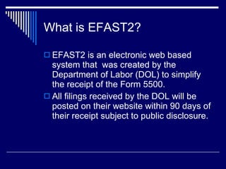 Welcome - EFAST2 Filing
