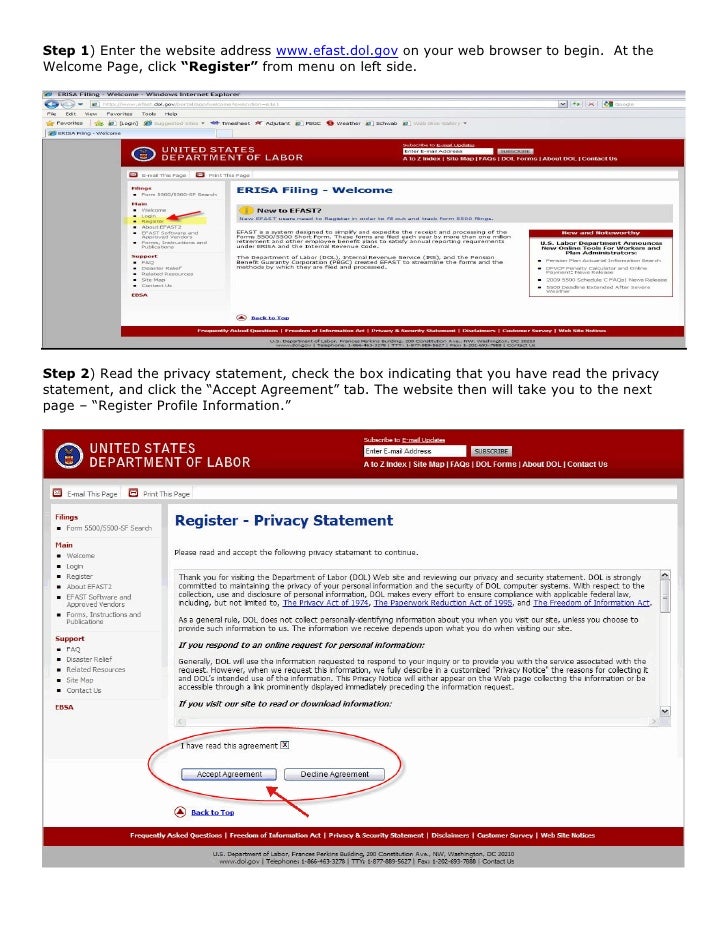 How to register with the DOL to file your 5500