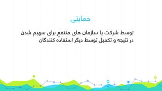 ‫حمایتی‬
‫شدن‬ ‫سهیم‬ ‫برای‬ ‫منتفع‬ ‫های‬ ‫سازمان‬ ‫یا‬ ‫شرکت‬ ‫توسط‬
‫کنندگان‬ ‫استفاده‬ ‫دیگر‬ ‫توسط‬ ‫تکمیل‬ ‫و‬ ‫نتیجه‬ ‫در‬
 