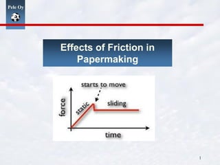 Pele Oy
Effects of Friction in
Papermaking
1
 