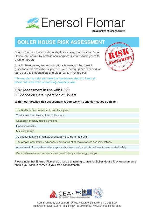 EF boiler house risk assessment
