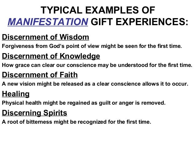 24 Typical Examples Of Manifestation Gift Experiences Discernment