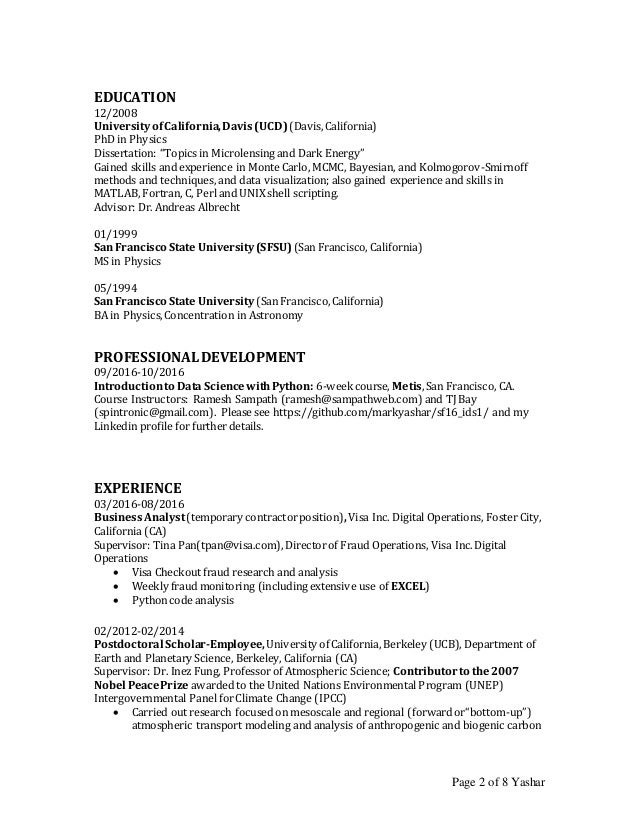 Mark Yashar Resume 2017