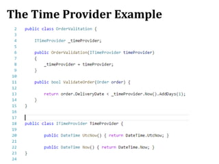The Time Provider Example
 