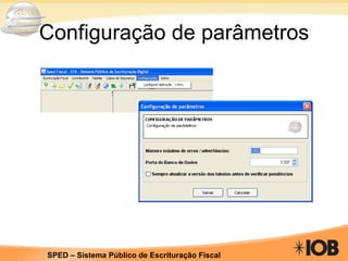 Configuração de parâmetros 