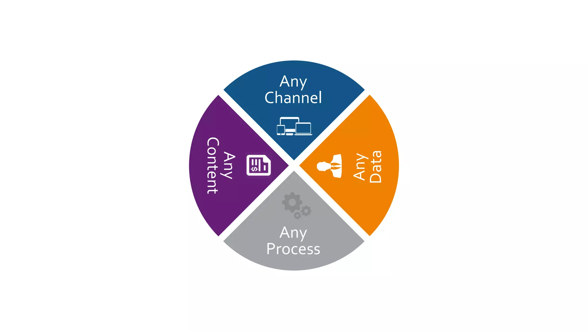Any
Channel
Any
Process
Any
Data
Any
Content
 