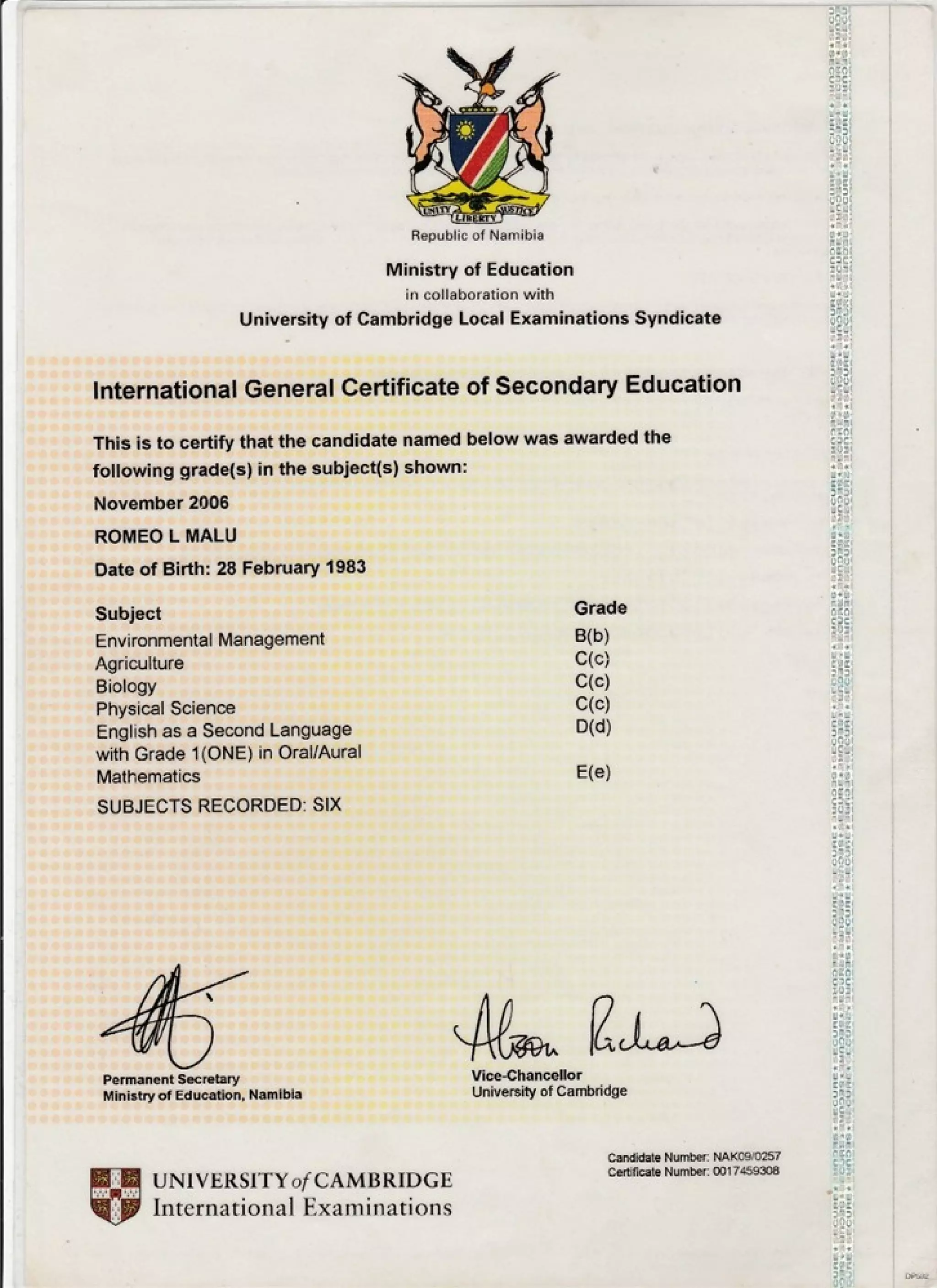 GENERAL CERTIFICATE OF SECONDARY EDUCATION visual data 3