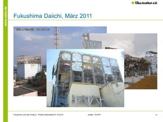www.oeko.de

Fukushima Daiichi, März 2011

Fukushima und kein Ende│C. Pistner│Darmstadt│07.10.2013

Quelle: TECPO

34

 