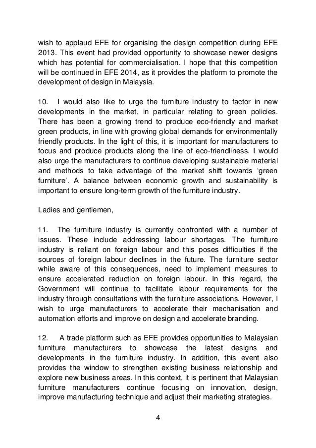 Efe 2014 offical launch speech by yb dato' sri douglas uggah embas, m…