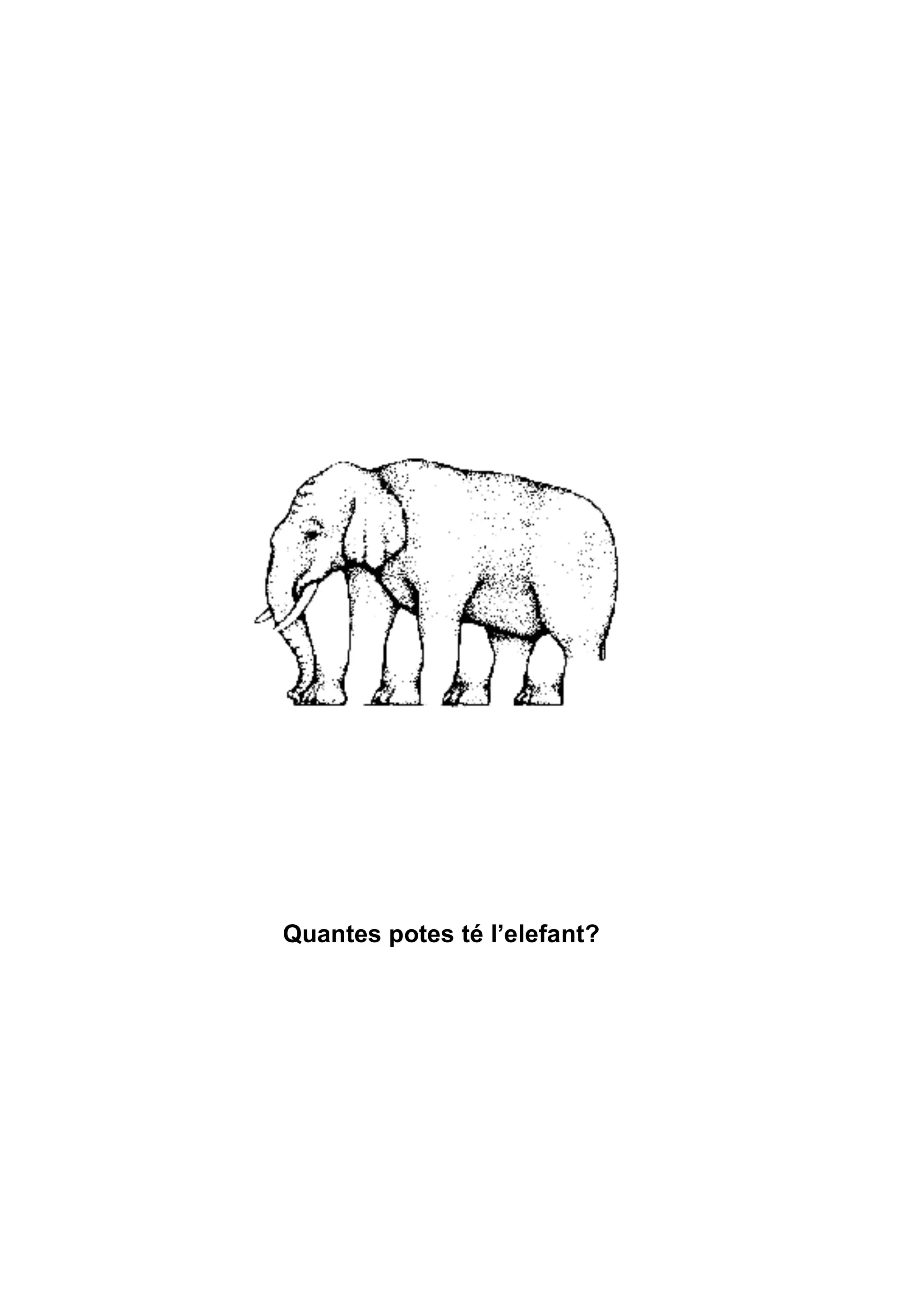 Quantes potes té l’elefant?
 