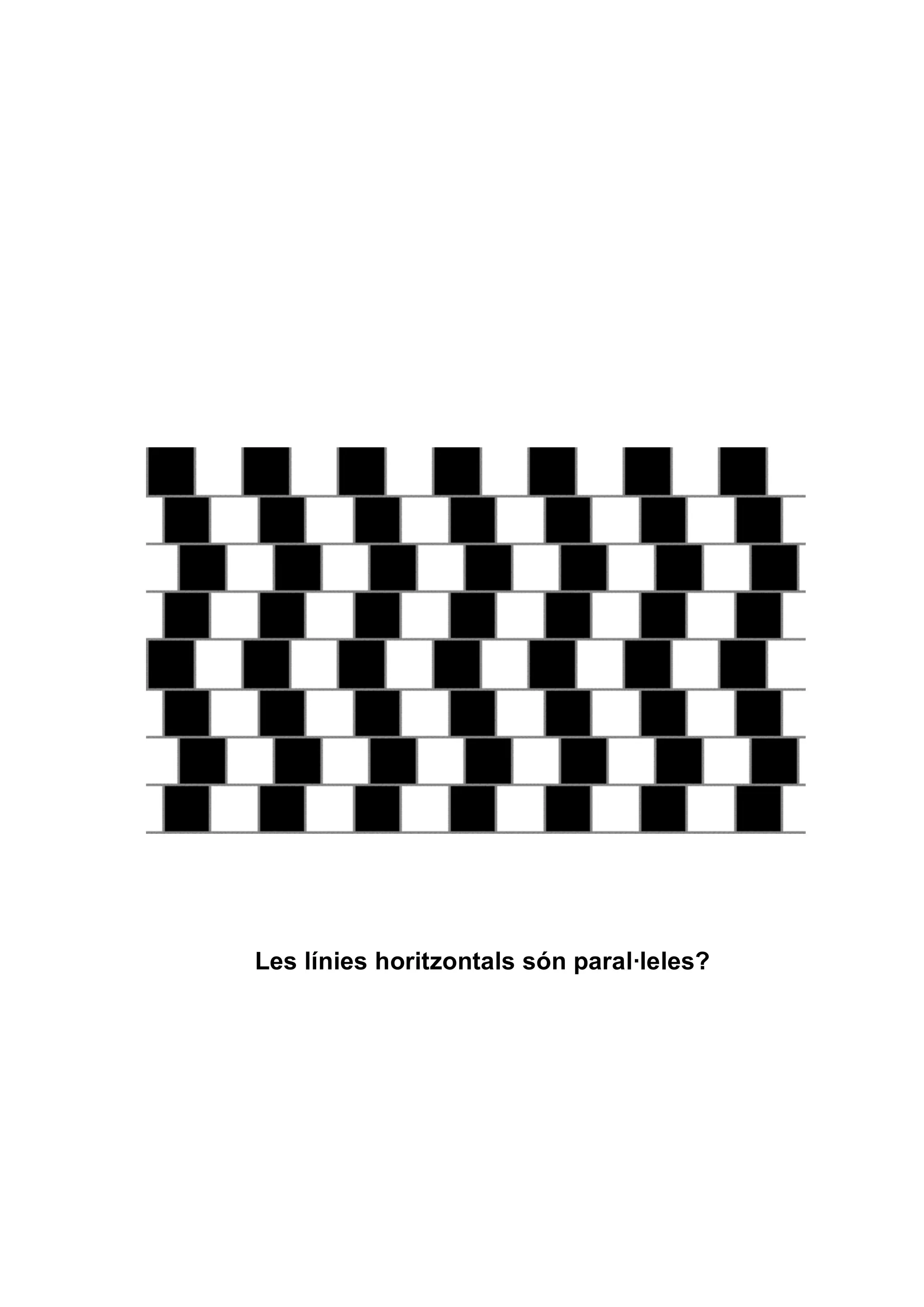 Les línies horitzontals són paral·leles?
 