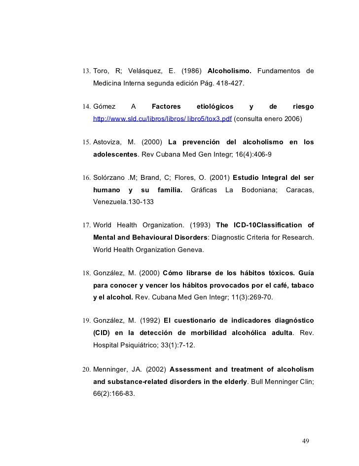 La codificación de la dependencia alcohólica kirov