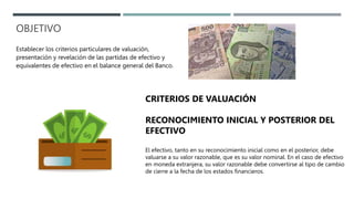 Efectivo y Equivalentes PROCEDIMIENTOS DE AUDITORIA | PPTX