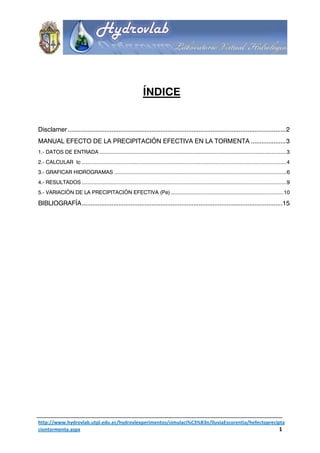 Efecto de la precipitación efectiva en la tormenta | PDF