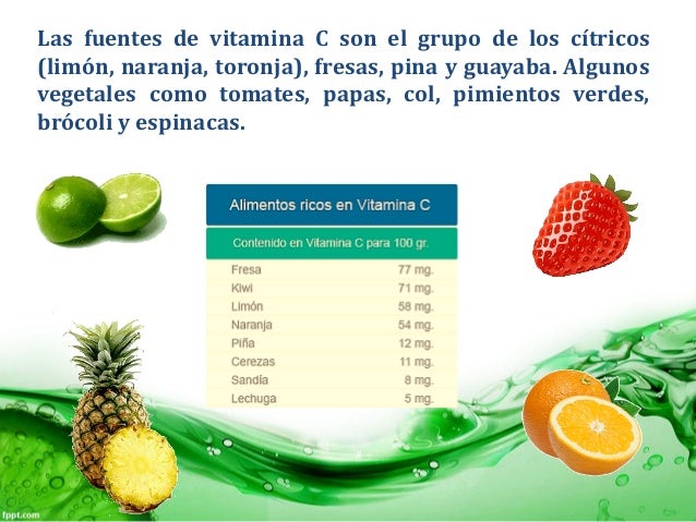 Efecto de la temperatura en la pérdida de las vitaminas en las frutas