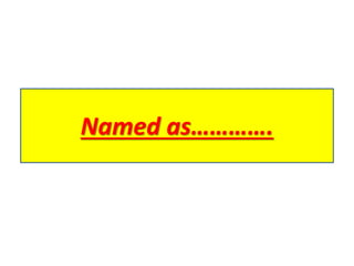 Named as………….
 