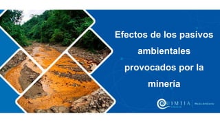 Efectos de los pasivos
ambientales
provocados por la
minería
 