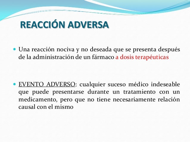 Efectos adversos de medicamentos Efectos adversos de medicamentos