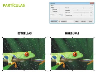 PARTÍCULAS ESTRELLAS BURBUJAS 