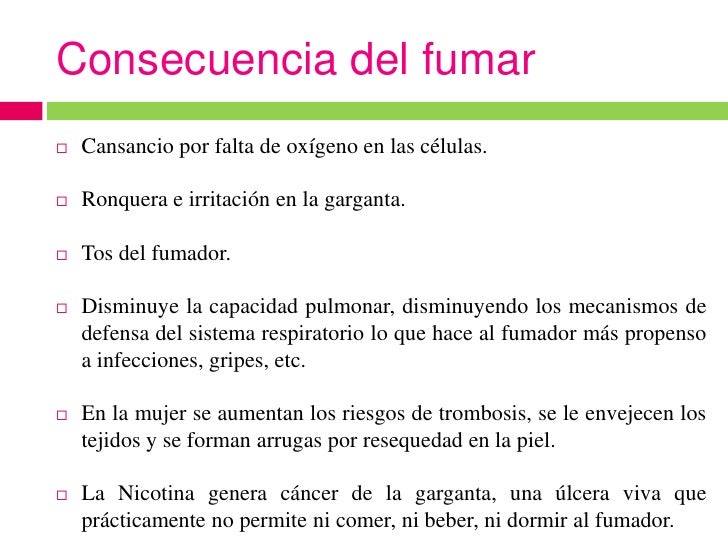 Después de que ha dejado a fumar la sofocación