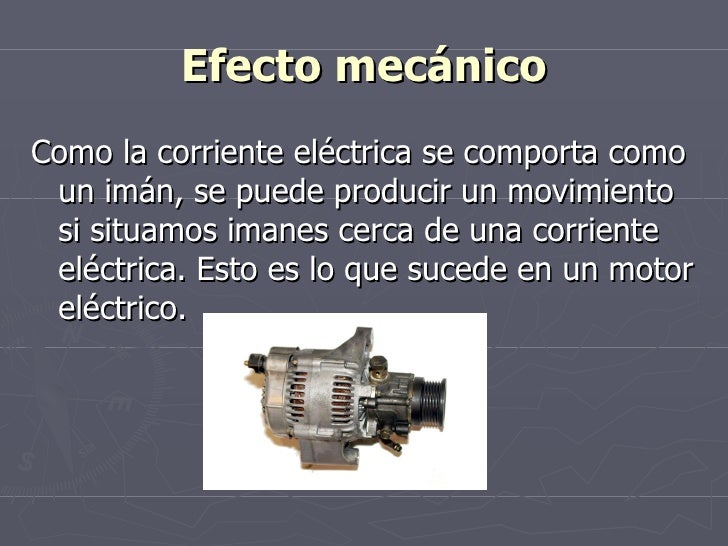 Resultado de imagen de efectos mecanico de la electricidad