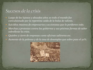 Efectos de la gran depresión en latinoamérica | PPTX