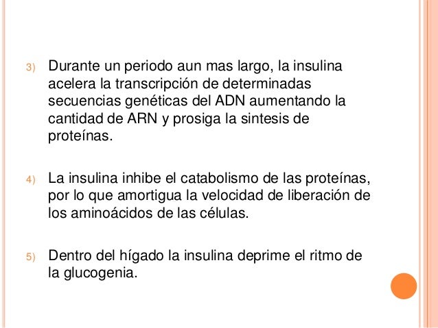 Efectos de la insulina sobre el metabolismo de Efectos de la insulina sobre el metabolismo de
