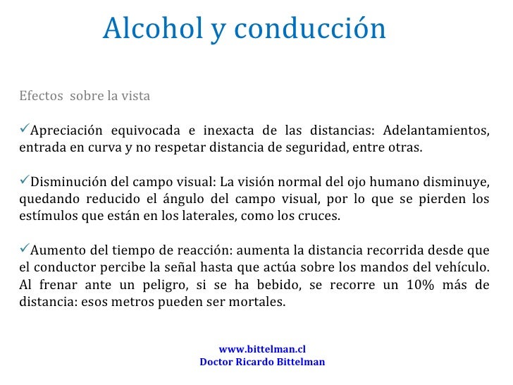 Efectos del alcohol en la vista Efectos del alcohol en la vista