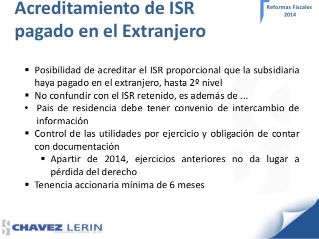 Acreditamiento De Impuestos Pagados En El Extranjero El | efectos de la reforma fiscal 2014 Acreditamiento De Impuestos Pagados En El Extranjero El | efectos de la reforma fiscal 2014