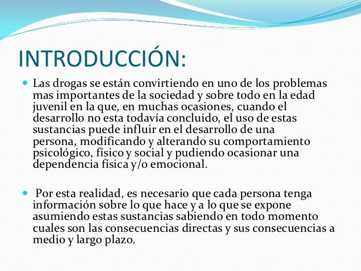 Efectos de las drogas sobre el sistema nervioso