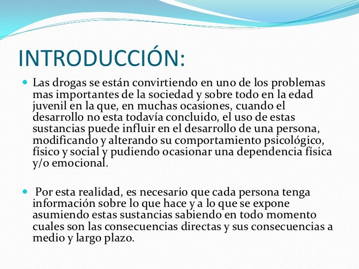Efectos de las drogas sobre el sistema nervioso