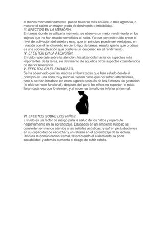 Efectos del ruido en el ser humano