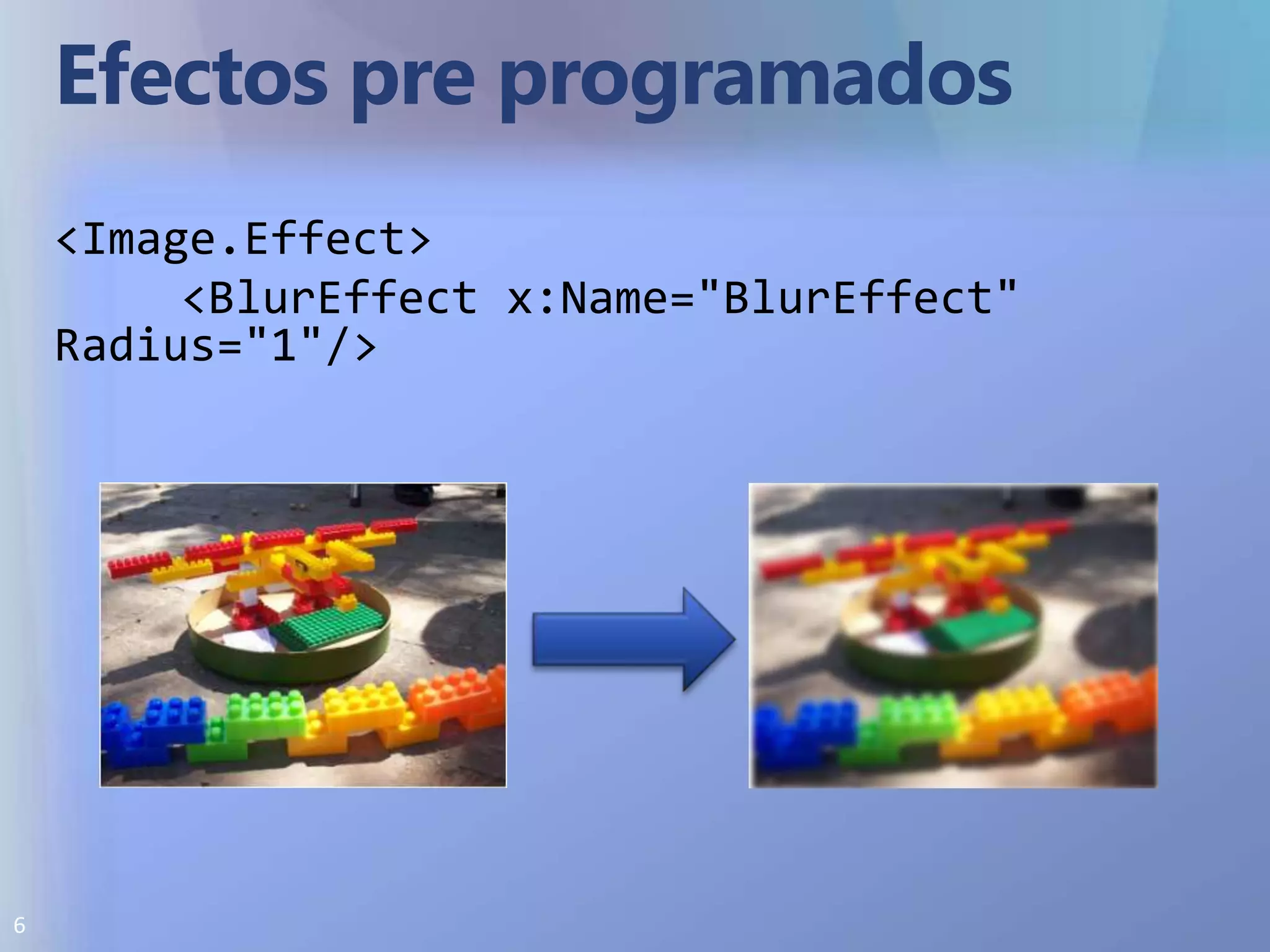 Silverlight >=3Integración con el hardwareManejo de WebCamManejo de la impresoraEn especial => EfectosespecialesBlurDropShadow