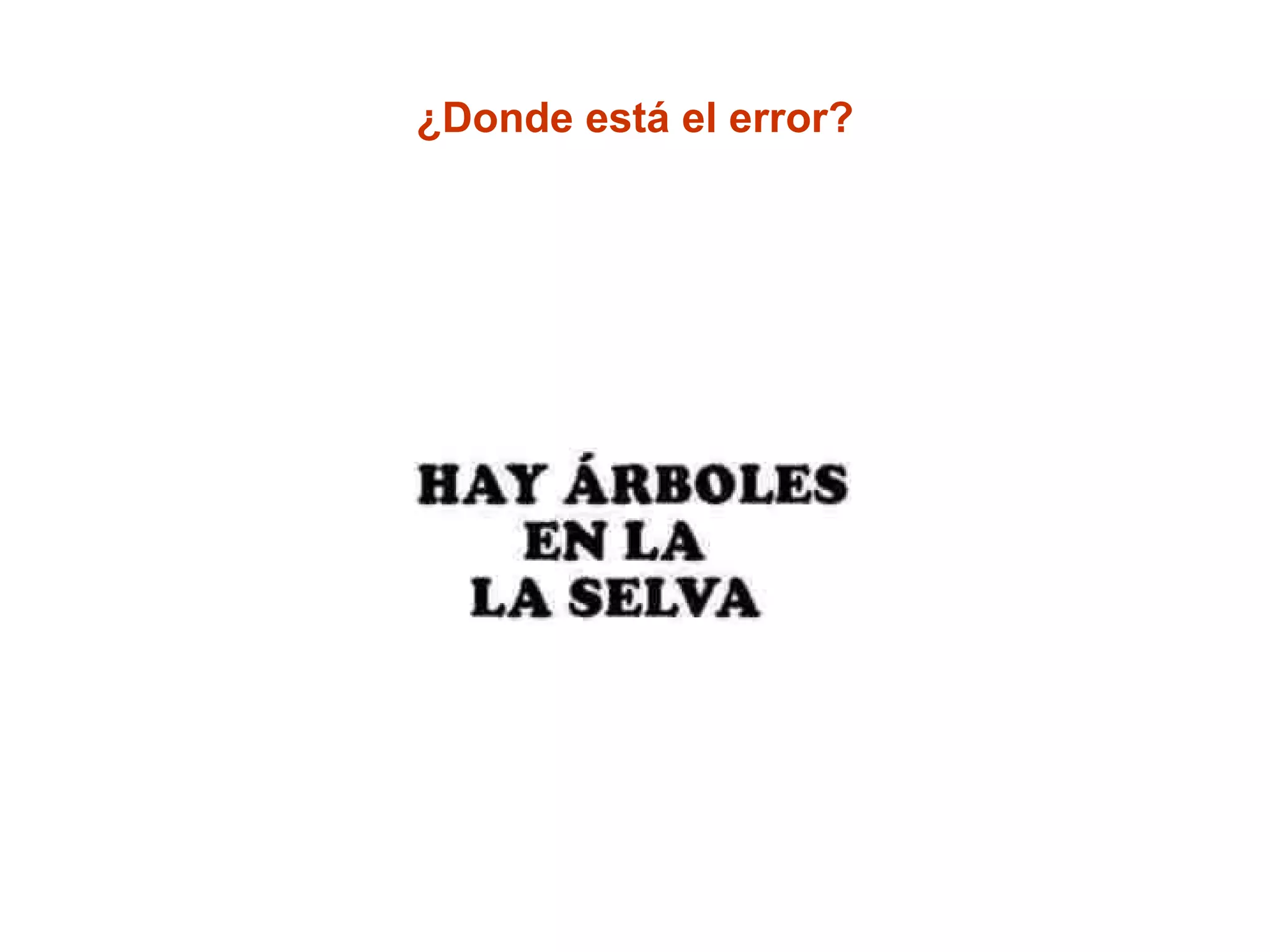 ¿Donde está el error? 