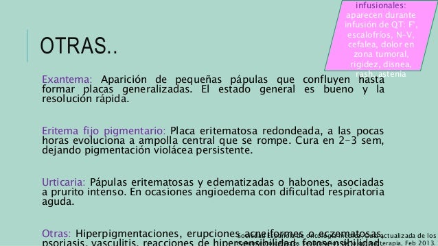 Efectos secundarios de tratamiento oncológico Efectos secundarios de tratamiento oncológico