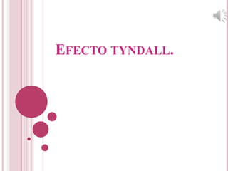 EFECTO TYNDALL.
 