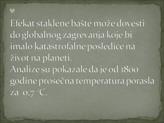 Efekat staklene baste godić, šerbedžija, crnčević