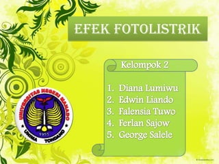 EFEK FOTOLISTRIK
 